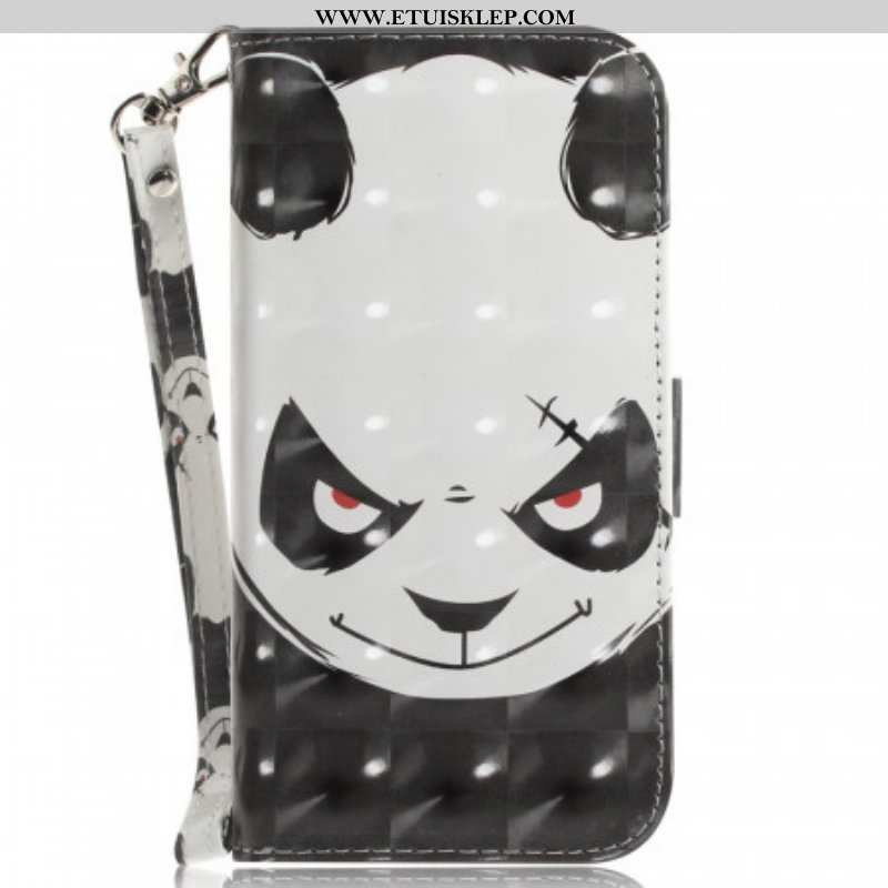 Etui Folio do Sony Xperia 1 IV z Łańcuch Paskowata Panda